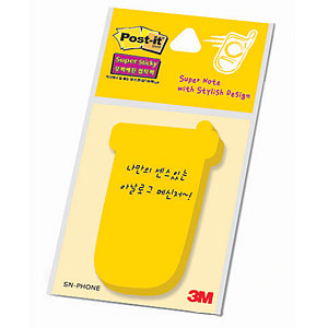3M 포스트잇 SN-핸드폰/모양노트 45매
