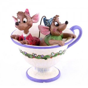 [Disney]신데렐라: Tea For Two-Jaq And Gus In Teacup Figurine (4016557)