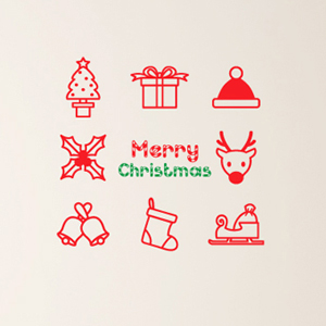 그래픽스티커 세트~ 트리오산타+큐티 크리스마스(SP)