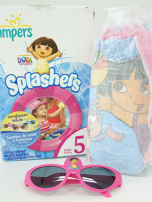 50%세일[Pampers] Splashers 수영장기저귀 /선글라스포함 한정판 - Dora / 20매