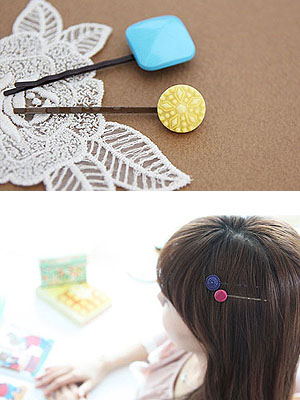 [H]button hair pin (6type)
