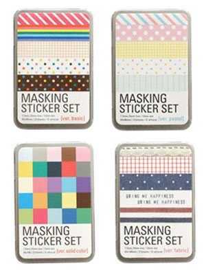 [H] masking sticker set -tin case