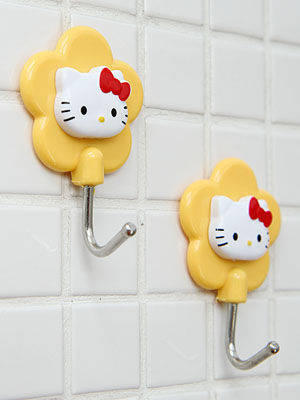 [Hello Kitty] 옐로우 플라워 다용도 훅 - 2 set
