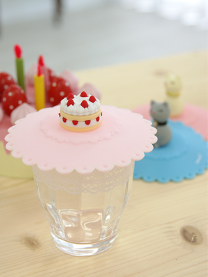 strawberry short cake & cat 실리콘 컵 커버