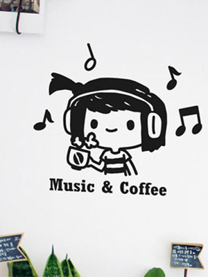 [H] Life sticker - 뮤직 & 커피