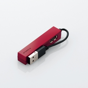 [엘레컴] U2H-MS4BBK/RD/WH 꼬마스틱 허브 4포트 USB2.0 디자인에디션