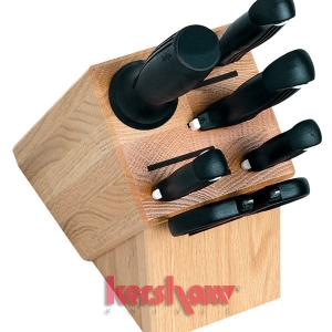 [커쇼 Kershaw] 나이프 7피스 키친 블럭 세트 [9900-7] 9900 Series Kitchen Block Set, Hardwood Block, 6 Pcs
