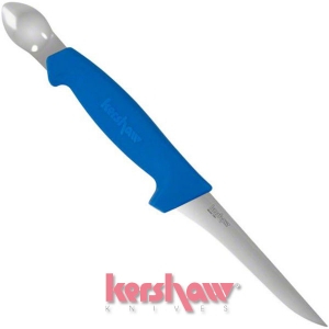 [커쇼 Kershaw] 나이프 스푼 핸들 거팅 나이프(F) [1281] Professional Grade Spoon Handle Gutting Knife 4-1/2 Blade, Blue Handle