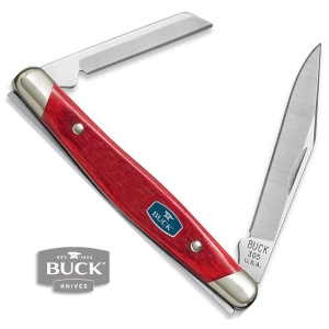 [벅] 나이프 랜서(F) [0305CWS] Lancer Pocket Knife, Cherry Dymondwood Handles