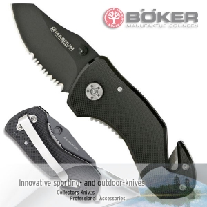 [보커] 나이프 블랙 레스큐(S) [01MB456] Pocketknife / Magnum BLACK RESCUE