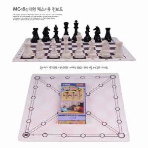 [명인랜드] 대형 체스+윷 천보드 양면게임 (MC184)