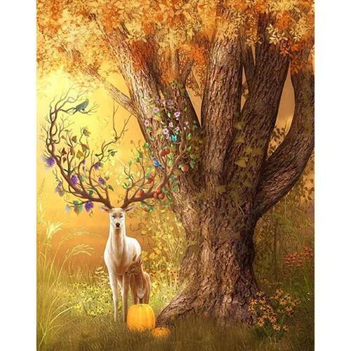 아이윙스 피포페인팅 gx5939 deer tree 사슴나무 diy명화그리기 diy그림그리기