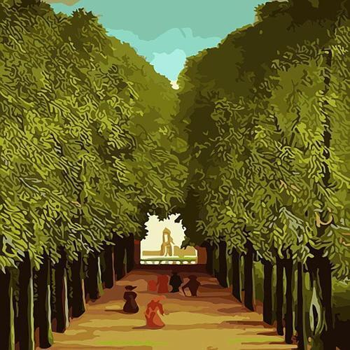 아이윙스 피포페인팅 p4-2016 앙리루소의 세인트클라우드공원의 골목길 diy명화그리기 diy그림그리기
