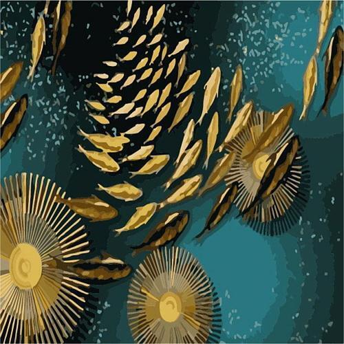 피포페인팅 pipo-36 황금물고기 diy명화그리기 그림그리기