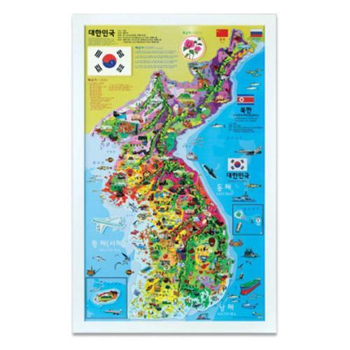 아이윙스 80000 바니랜드 우리나라지도 대한민국 한국 자석퍼즐 액자