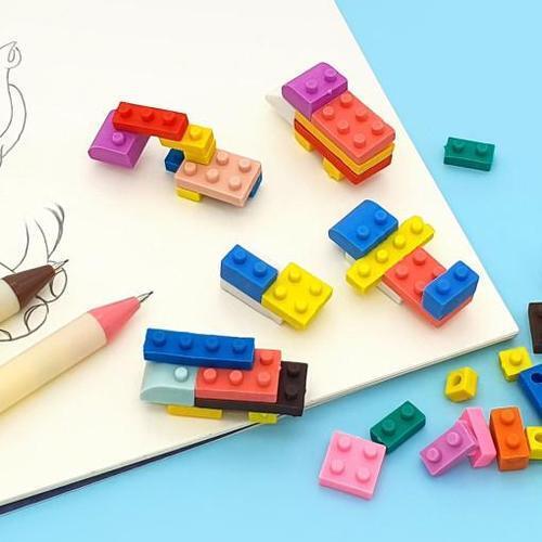 아이윙스 2000 일정 블럭퍼즐 지우개 어린이집 유치원 초등학교 학원 어린이날선물 단체선물 답례품 (12개)