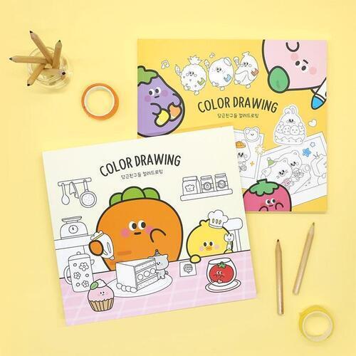 아이윙스 4000 핑크풋 당근친구들 컬러드로잉 색칠공부 색칠놀이 어린이 단체선물