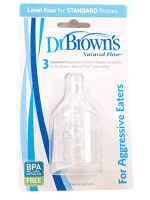 DR. BROWN'S 닥터브라운 스탠다드형 젖병전용 젖꼭지 4단계(쥬스&이유식)