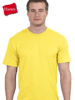 Hanes 헤인즈 H5170 반팔 무지 티셔츠 - 옐로우