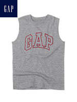 GAP 갭 베이비 민소매 티셔츠 - 그레이/레드